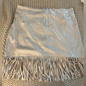 Metallic tassel skirt